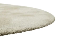 Teppich Rund Creme Beige meliert Hochflor "Pisa" Homie Living