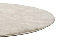 Teppich Rund Creme Weiß Hochflor "Flavio" Homie Living