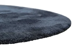 Teppich Rund Dunkelblau Hochflor 