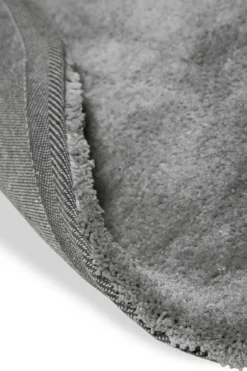 Teppich Rund Grau Hochflor 