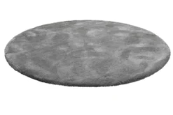 Teppich Rund Grau Hochflor 