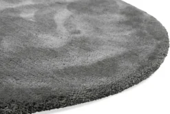 Teppich Rund Grau Hochflor 