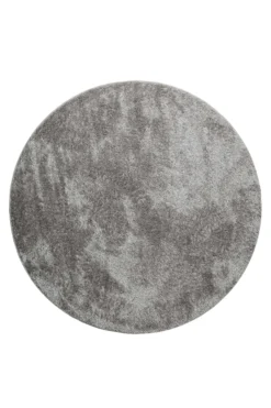 Teppich Rund Grau Hochflor 