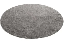 Teppich Rund Grau Hochflor 