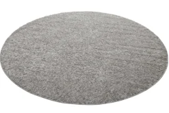 Teppich Rund Grau Hochflor "Greta" WECONhome Basics