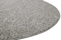 Teppich Rund Grau Hochflor 
