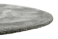 Teppich Rund Grau Hochflor 