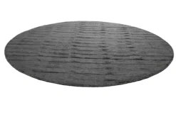 Teppich Rund Grau Kurzflor 