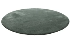 Teppich Rund Grün Grau Hochflor 