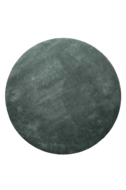 Teppich Rund Grün Grau Hochflor 
