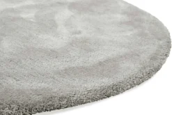 Teppich Rund Hellgrau Hochflor "Emilia" WECONhome Basics