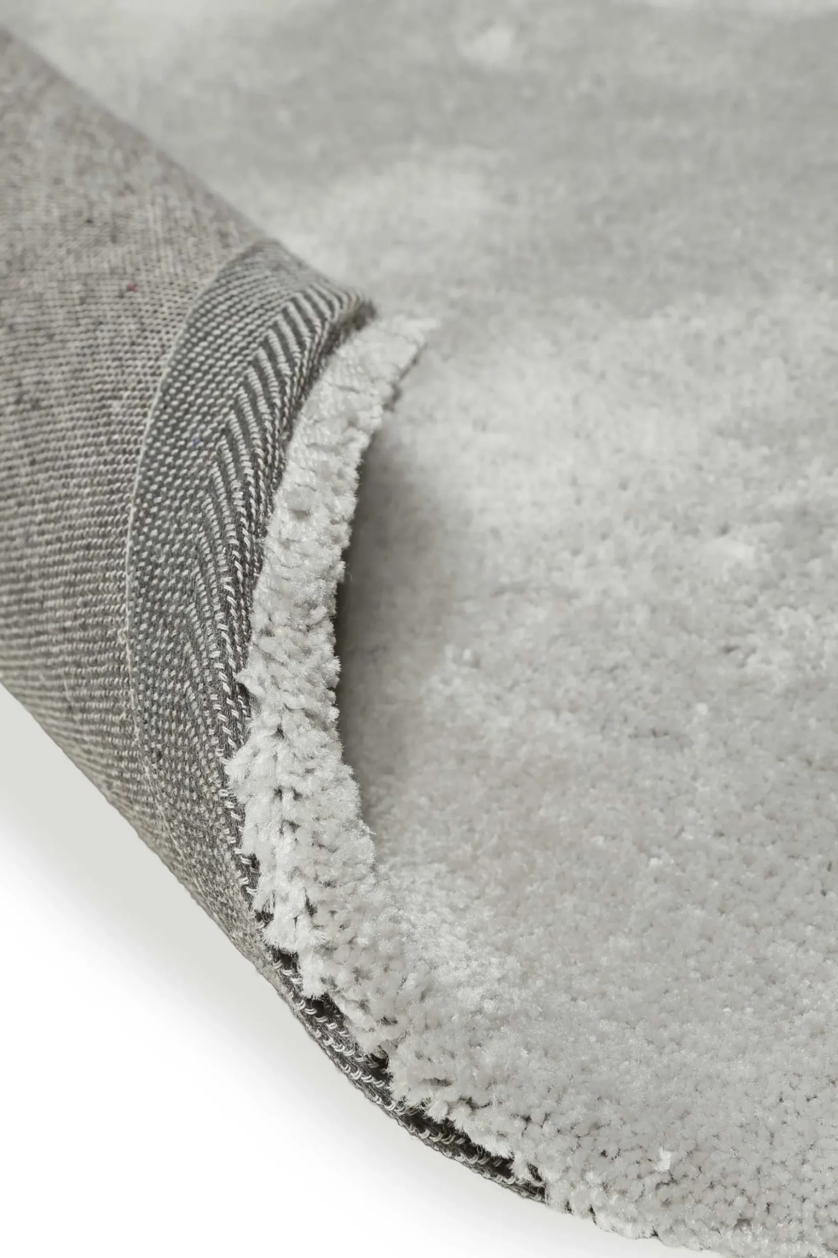 Teppich Rund Hellgrau Hochflor "Emilia" WECONhome Basics