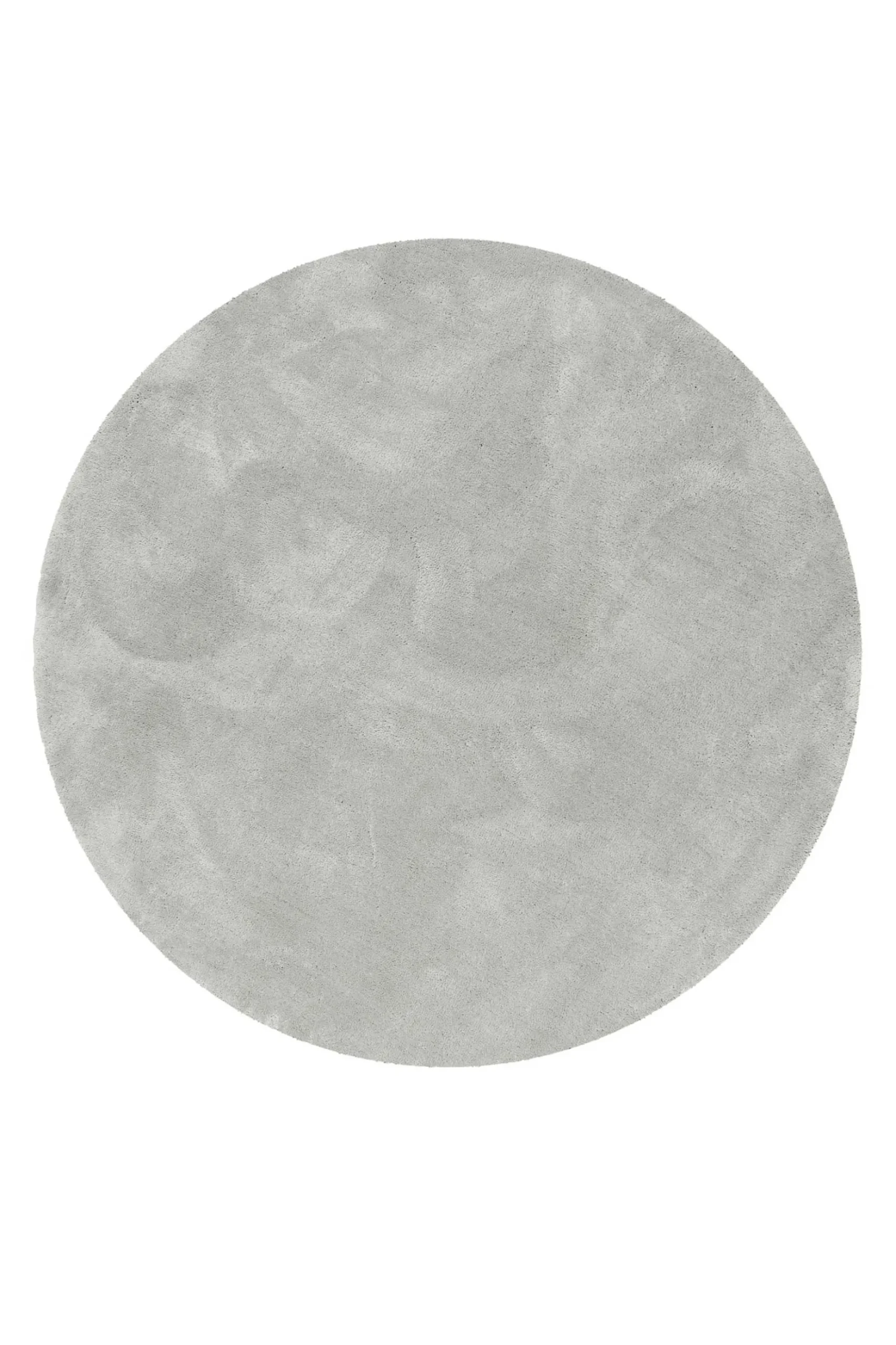 Teppich Rund Hellgrau Hochflor "Emilia" WECONhome Basics