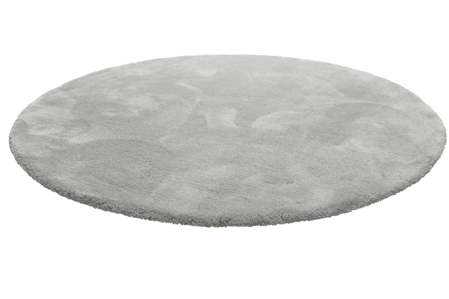 Teppich Rund Hellgrau Hochflor "Emilia" WECONhome Basics