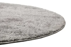 Teppich Rund Hellgrau Hochflor 