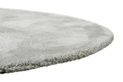 Teppich Rund Hellgrau Hochflor "Pisa" Homie Living