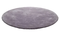 Teppich Rund Lila Hochflor 