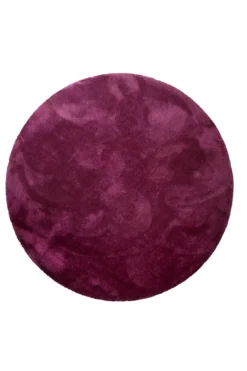 Teppich Rund Pink Violett Hochflor