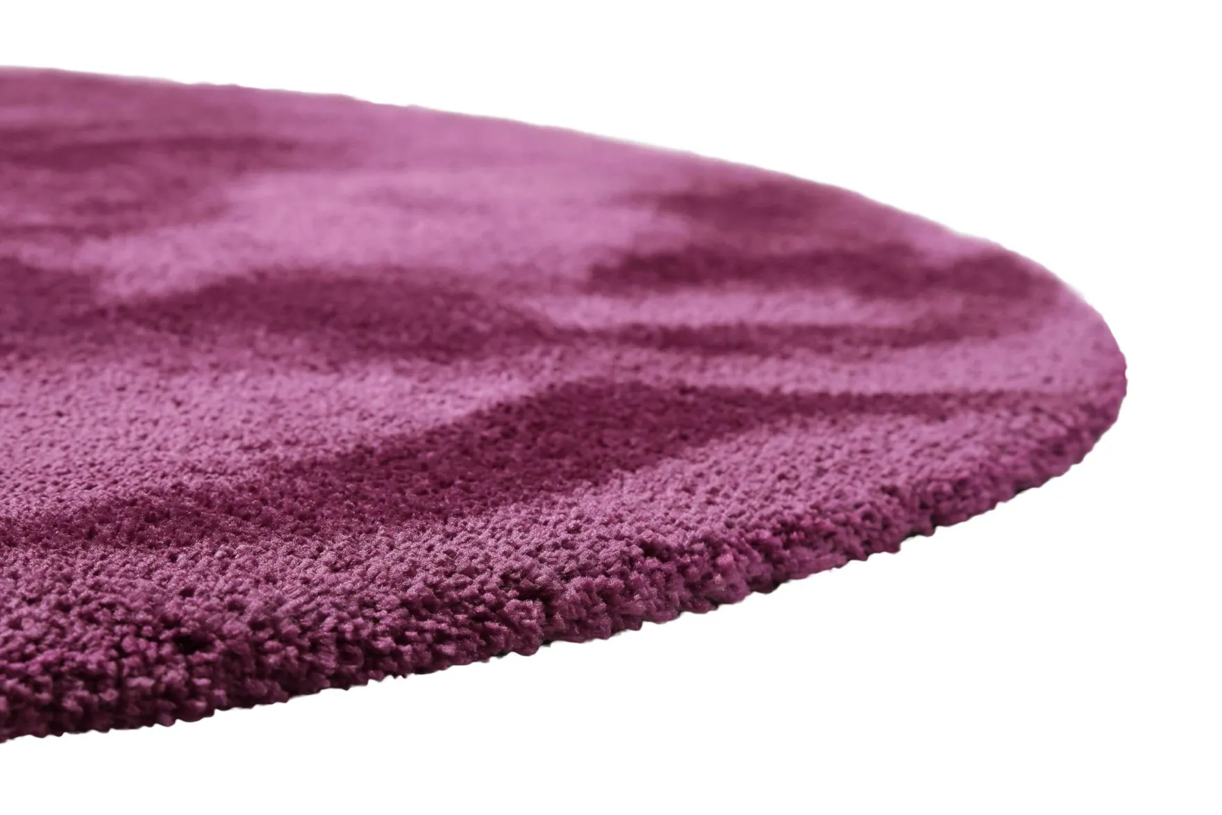 Teppich Rund Pink Violett Hochflor "Pisa" Homie Living