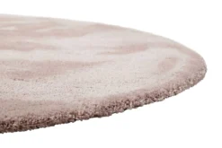 Teppich Rund Rosa Hochflor 