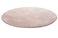 Teppich Rund Rosa Hochflor 