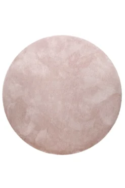 Teppich Rund Rosa Hochflor 
