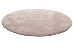 Teppich Rund Rosa Hochflor 