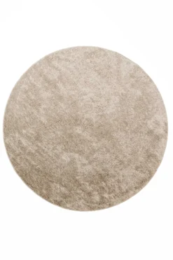 Teppich Rund Sand Hochflor "Flavio" Homie Living