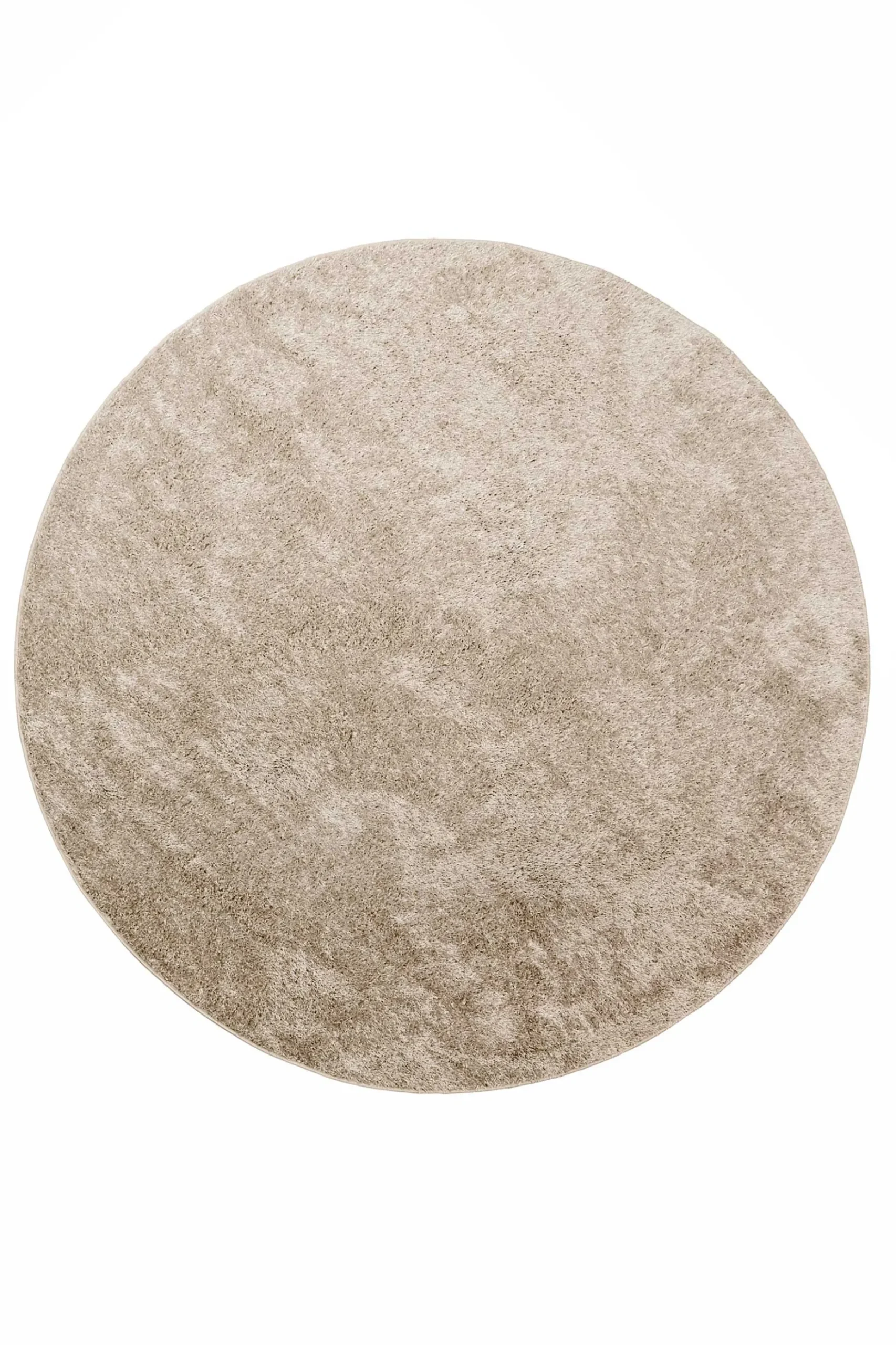 Teppich Rund Sand Hochflor "Flavio" Homie Living