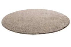 Teppich Rund Sand Hochflor