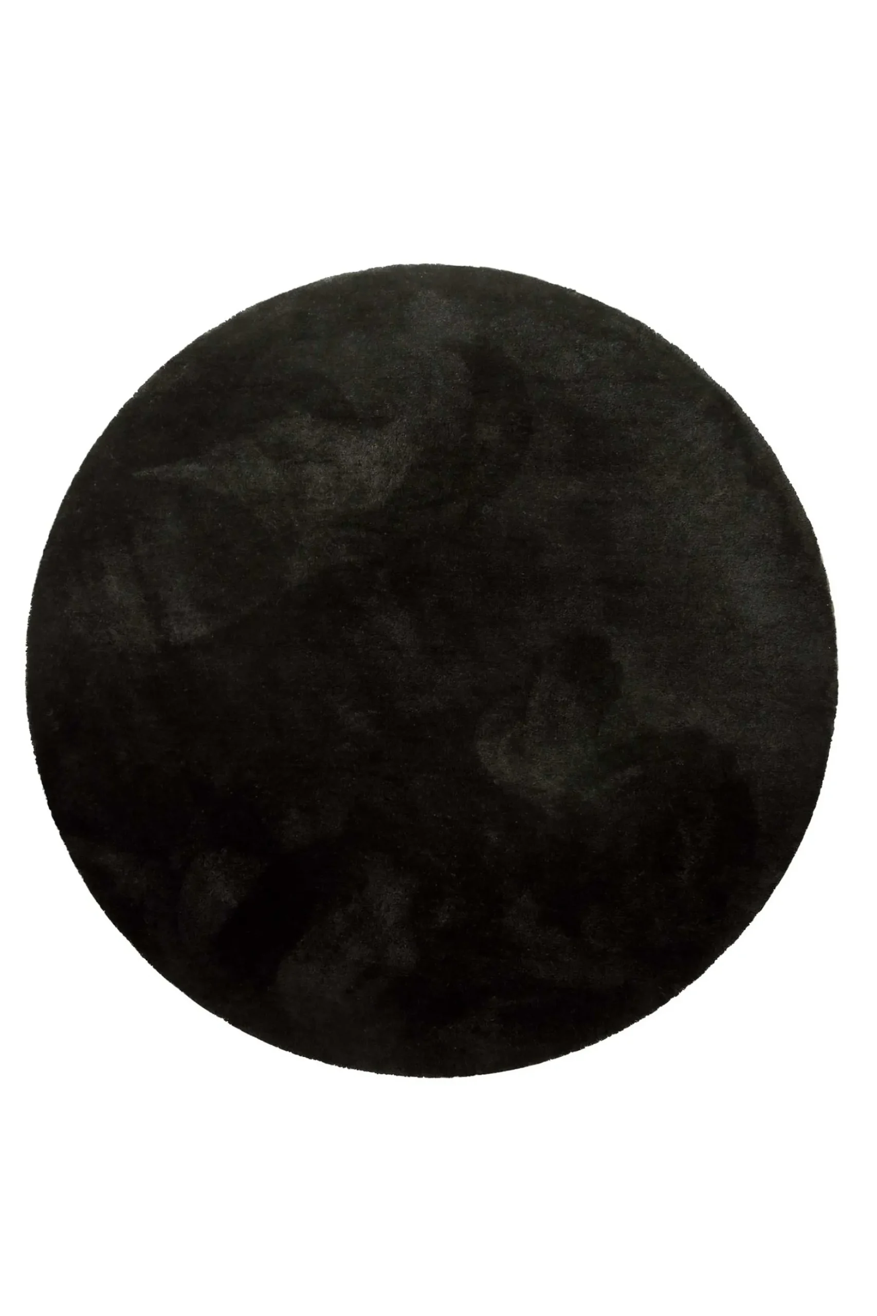 Teppich Rund Schwarz Hochflor "Pisa" Homie Living