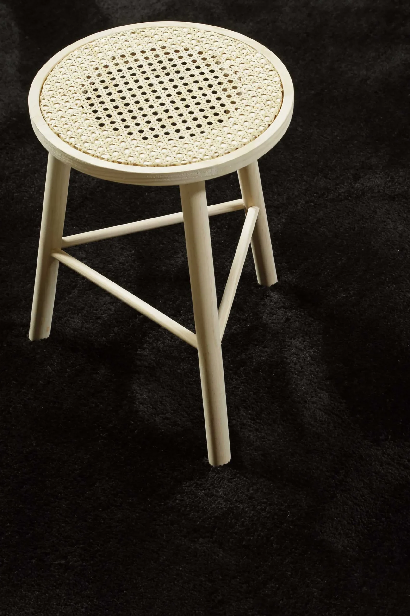 Teppich Rund Schwarz Hochflor "Pisa" Homie Living