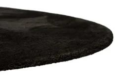 Teppich Rund Schwarz Hochflor