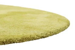Teppich Rund Senfgelb Hochflor "Pisa" Homie Living