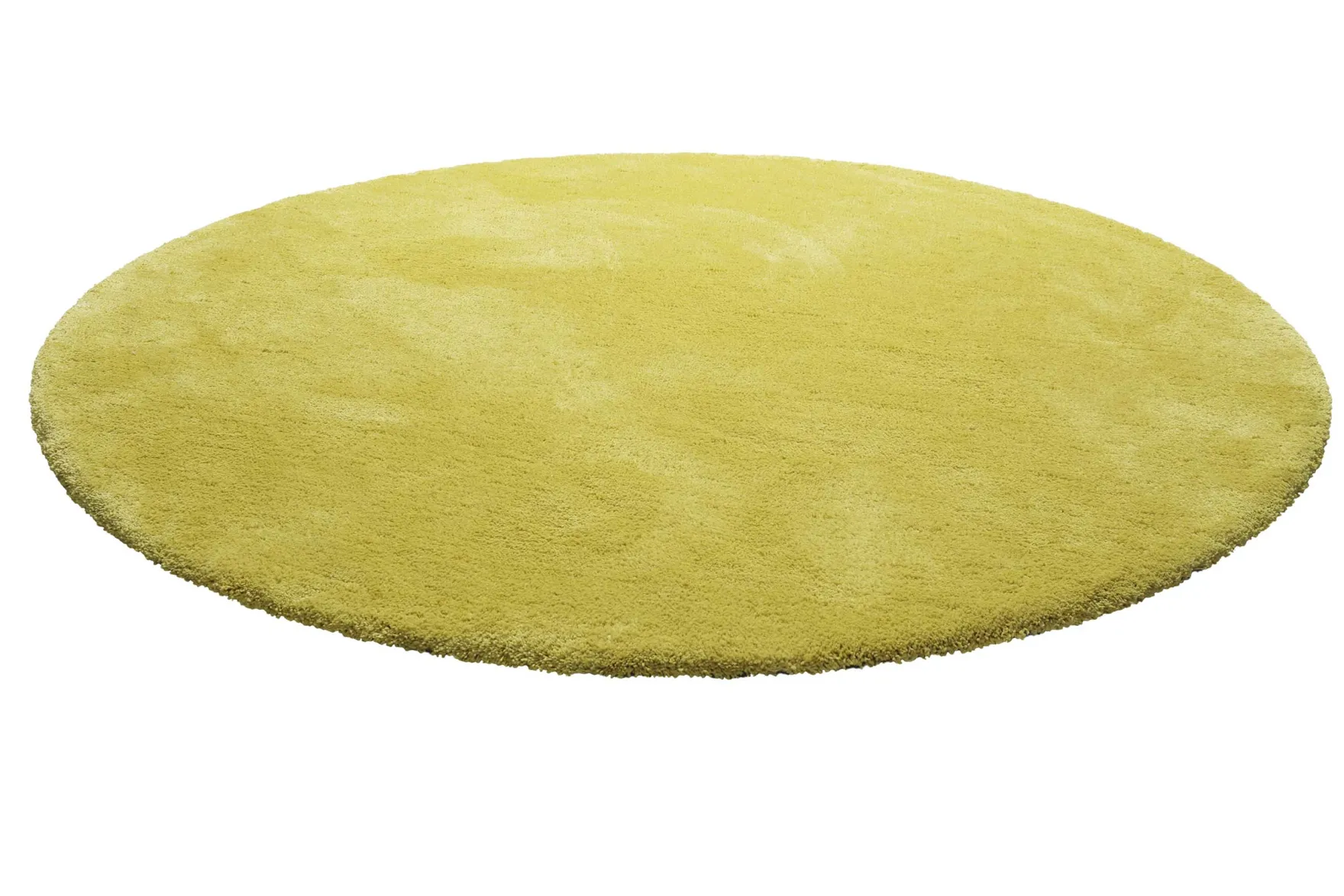 Teppich Rund Senfgelb Hochflor "Pisa" Homie Living