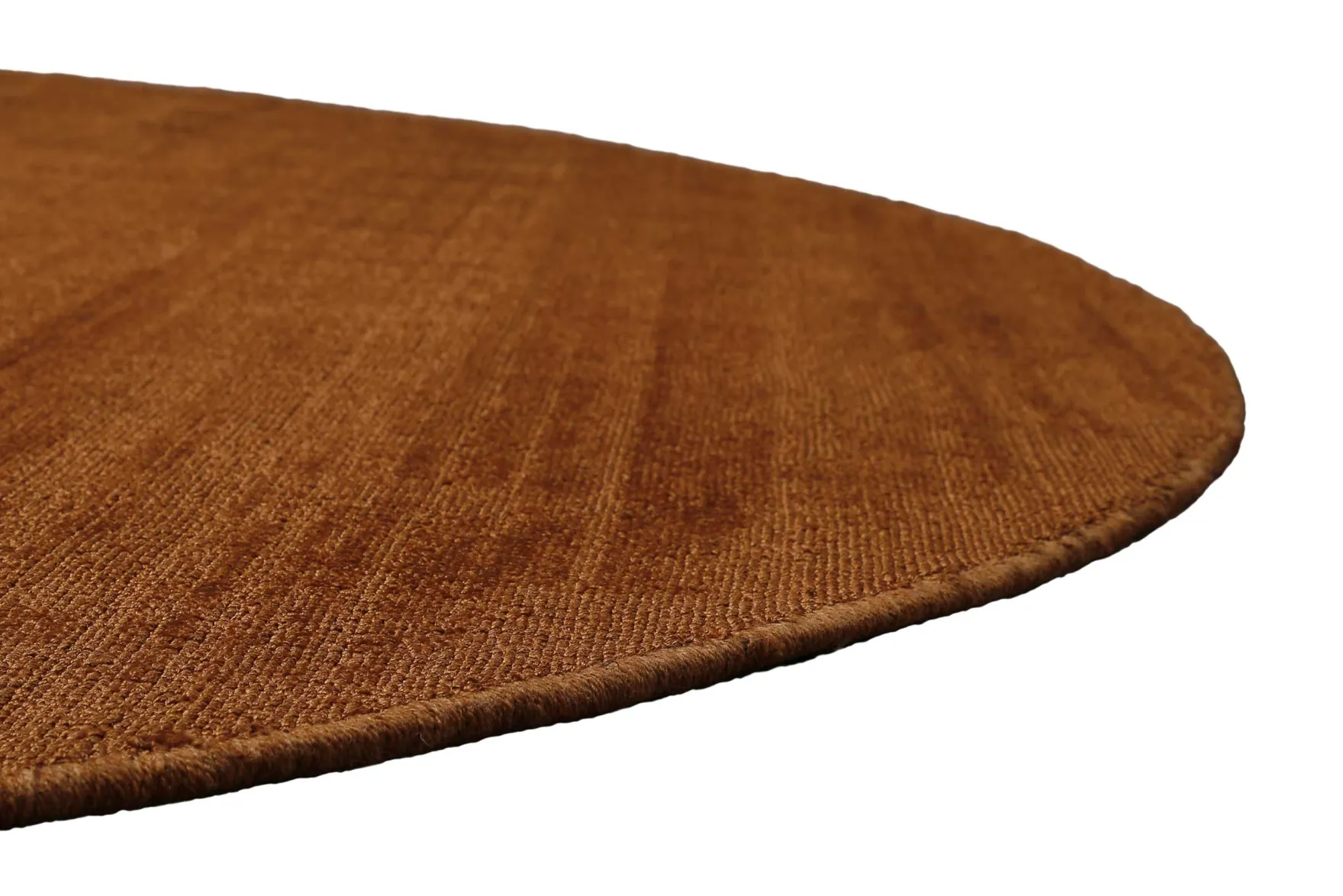 Teppich Rund Terracotta Braun Kurzflor "Miramonti" Homie Living