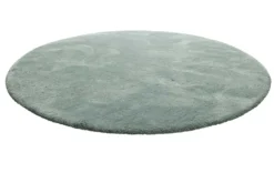 Teppich Rund Türkis Grau Hochflor "Pisa" Homie Living