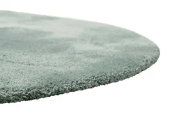 Teppich Rund Türkis Grau Hochflor 