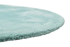 Teppich Rund Türkis Hochflor