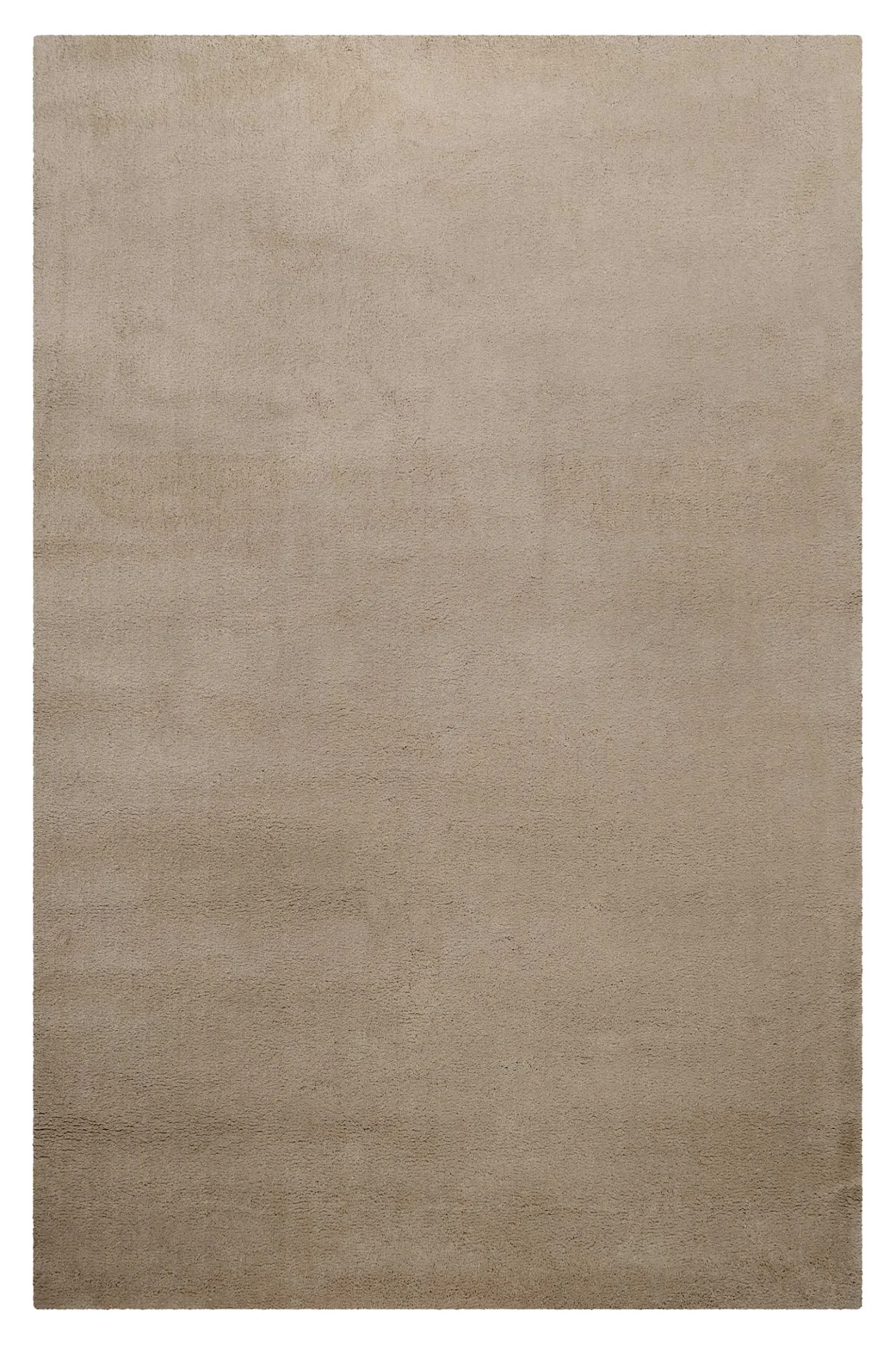 Teppich Sand Beige Kurzflor aus Wolle "Campino" Homie Living