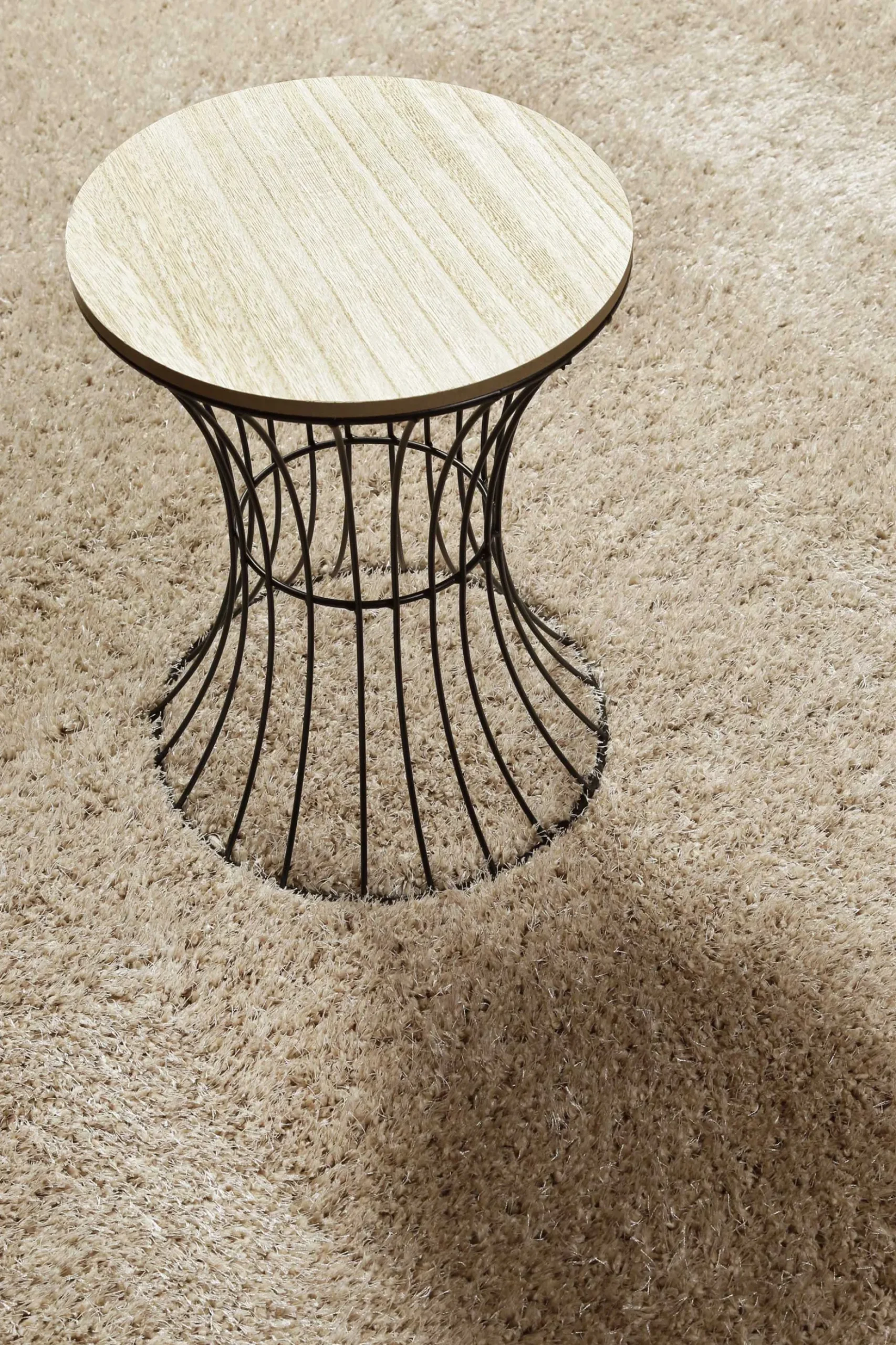 Teppich Sand Hochflor "Flavio" Homie Living