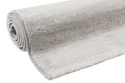 Teppich Silber Creme Kurzflor