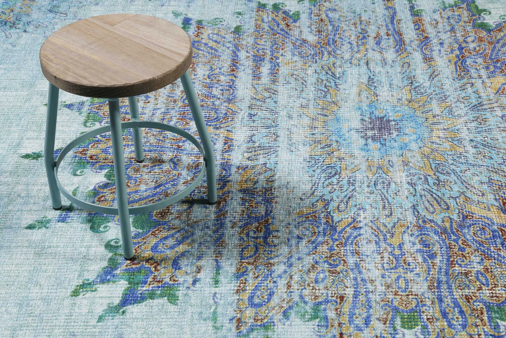 Teppich Türkis Vintage "Rooftop" WECONhome