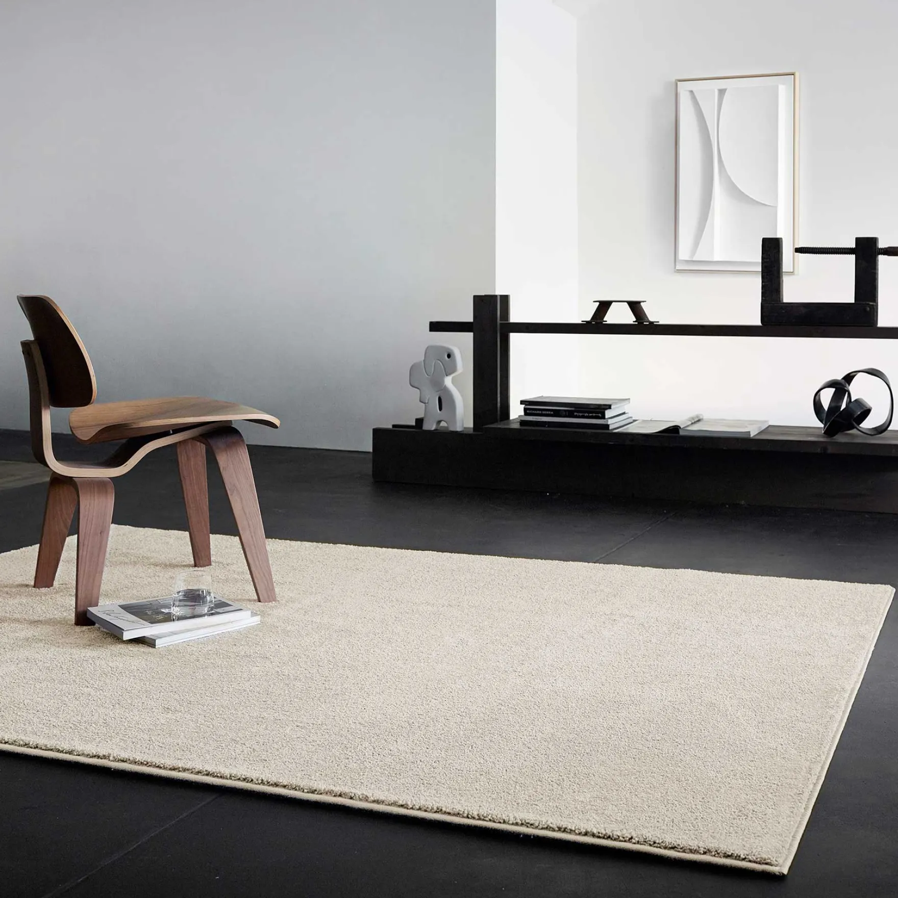 Teppich Weiß Creme Kurzflor "Lotta" WECONhome Basics