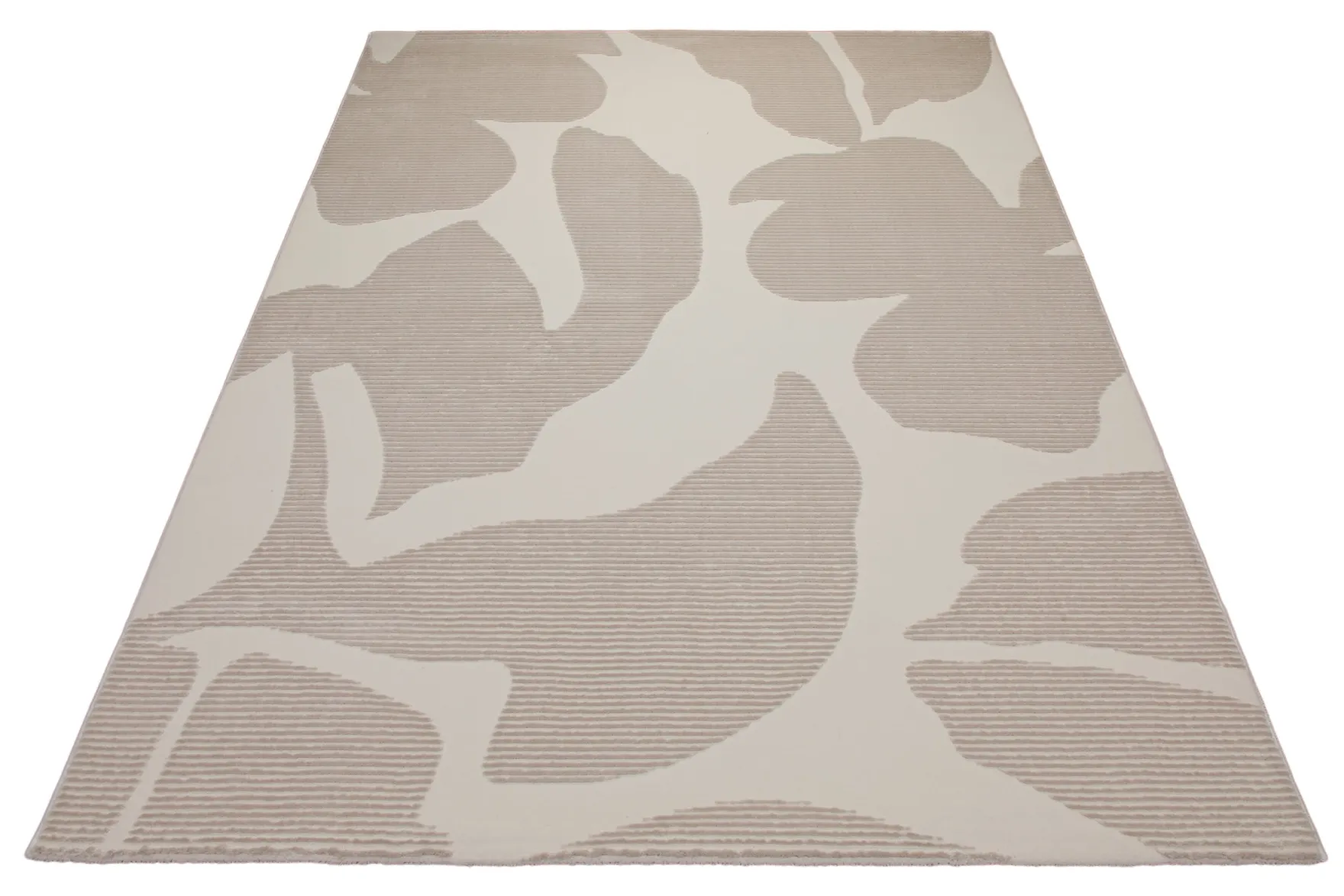 Teppich 160x230 Wohnzimmer Beige Floral