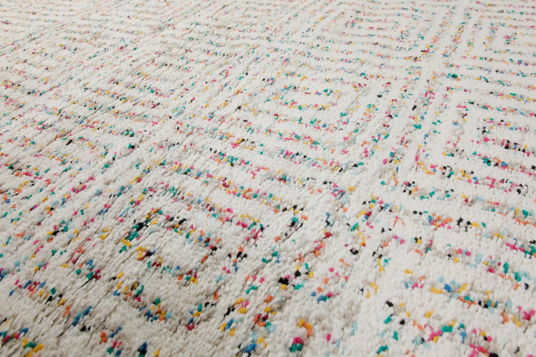 Teppich 160x230 Wohnzimmer Creme Bunt