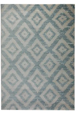Teppich 160x230 Wohnzimmer Grau Blau