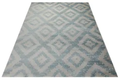 Teppich 160x230 Wohnzimmer Grau Blau