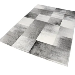 Teppich 160x230 Wohnzimmer Grau Weiß