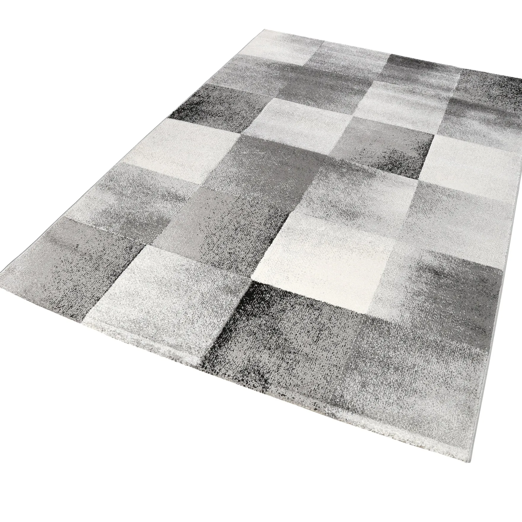 Teppich 160x230 Wohnzimmer Grau Weiß